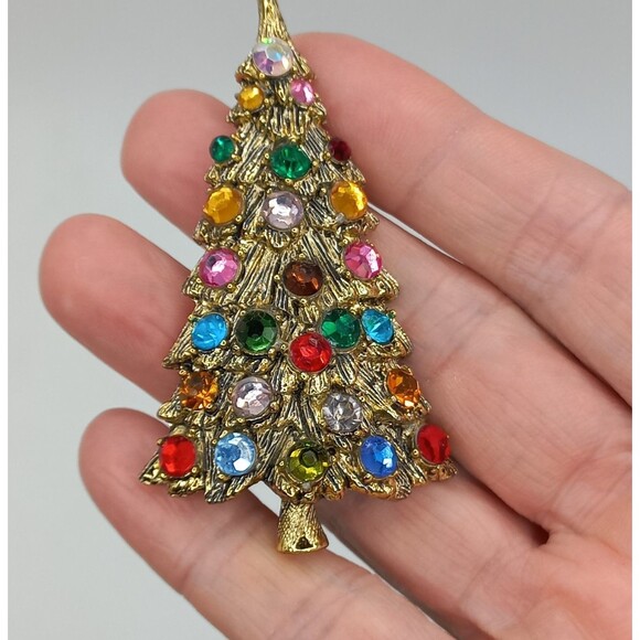 Vintage Christmas Tree Brooches LOT 2 ART Arthur Pepper - Picture 7 of 11